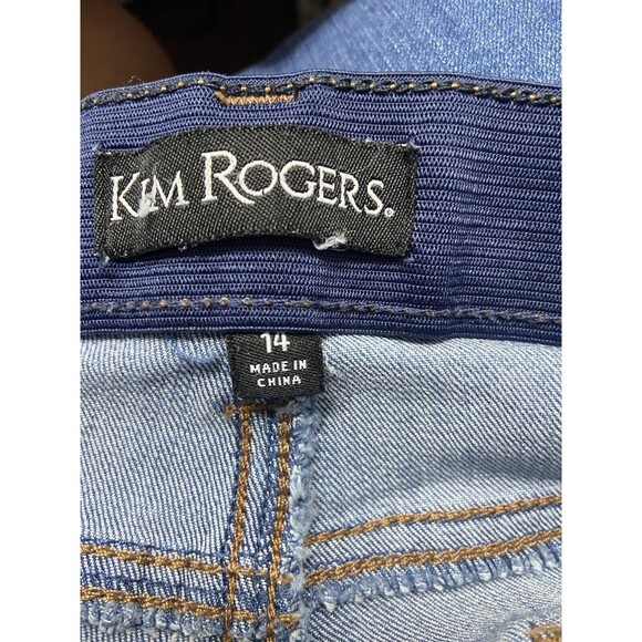 Kim Rogers Cuffed Denim Shorts Womens Plus Size 14 Inseam 10 inch Medium Wash - Picture 4 of 5